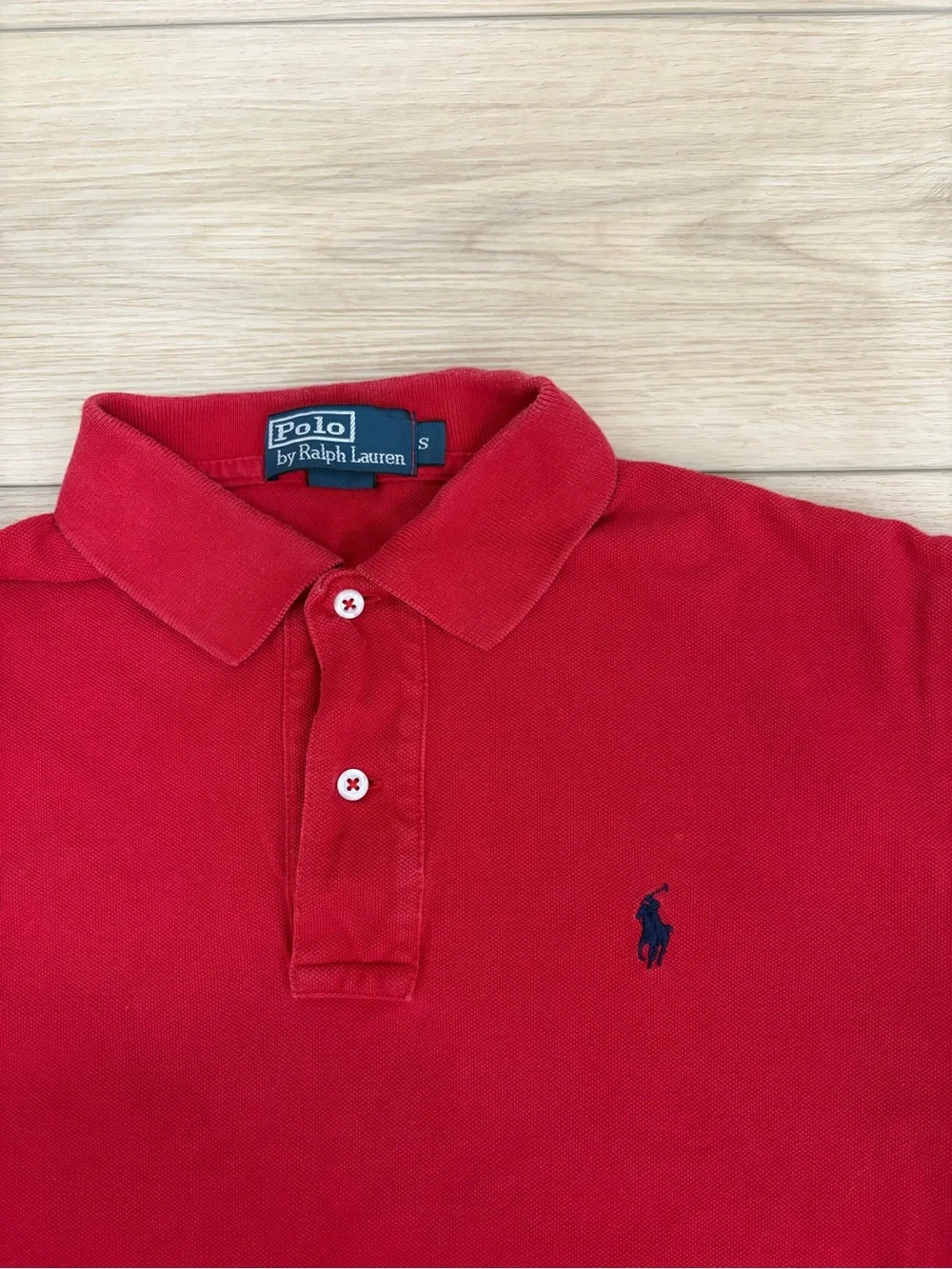 Polo By Ralph Lauren Preppy Collegiate Casual Red Short-Sleeve Golf Polo Shirt.